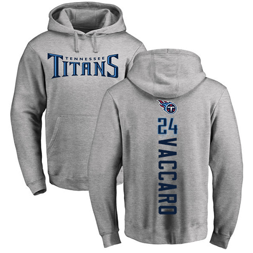 Tennessee Titans Men Ash Kenny Vaccaro Backer NFL Football 24 Pullover Hoodie Sweatshirts